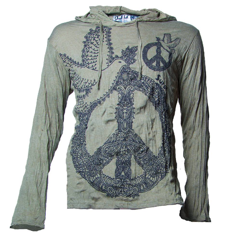 Kunst Und Magie Kunst Und Magie Sure Hoody Kapuzen Shirt Peace Mit Friedenstaube