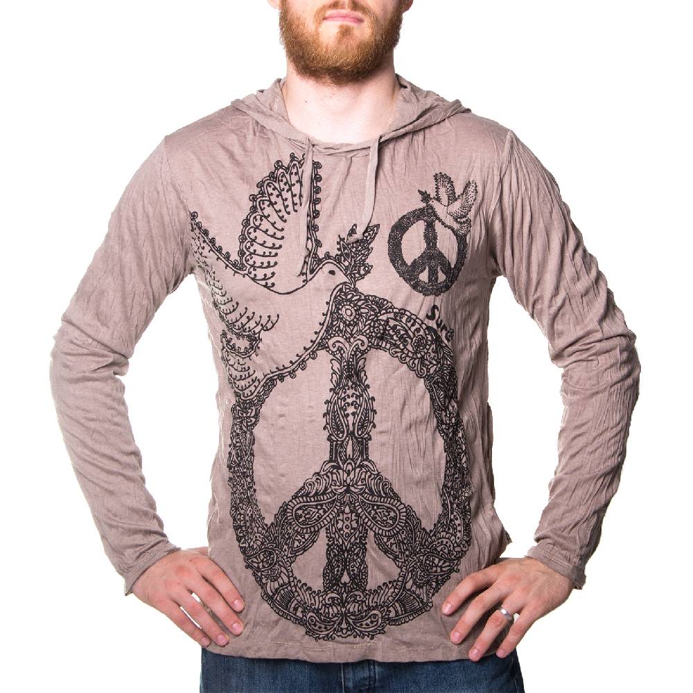 Kunst Und Magie Kunst und Magie Sure Hoody Kapuzen Shirt Peace mit Friedenstaube