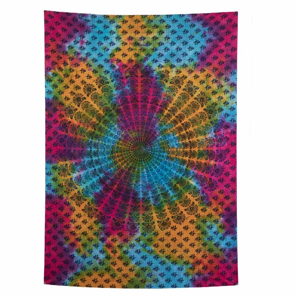 Kunst Und Magie Kunst Und Magie Tagesdecke Dekotuch Wandbehang Buntes Deko Tuch Indien Mandala Ca200x135cm