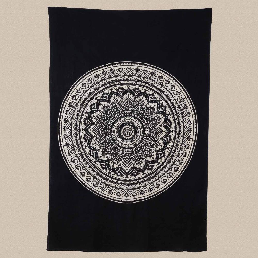 Kunst Und Magie Kunst Und Magie Tagesdecke Dekotuch Wandbehang Tuch Indien Mandala Ca. 200 X 135 Cm