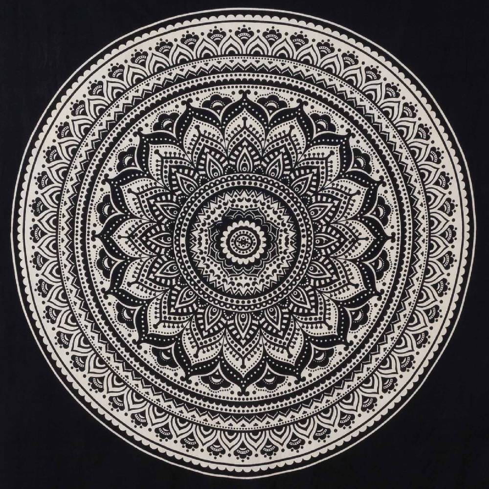 Kunst Und Magie Kunst Und Magie Tagesdecke Dekotuch Wandbehang Tuch Indien Mandala Ca. 200 X 135 Cm