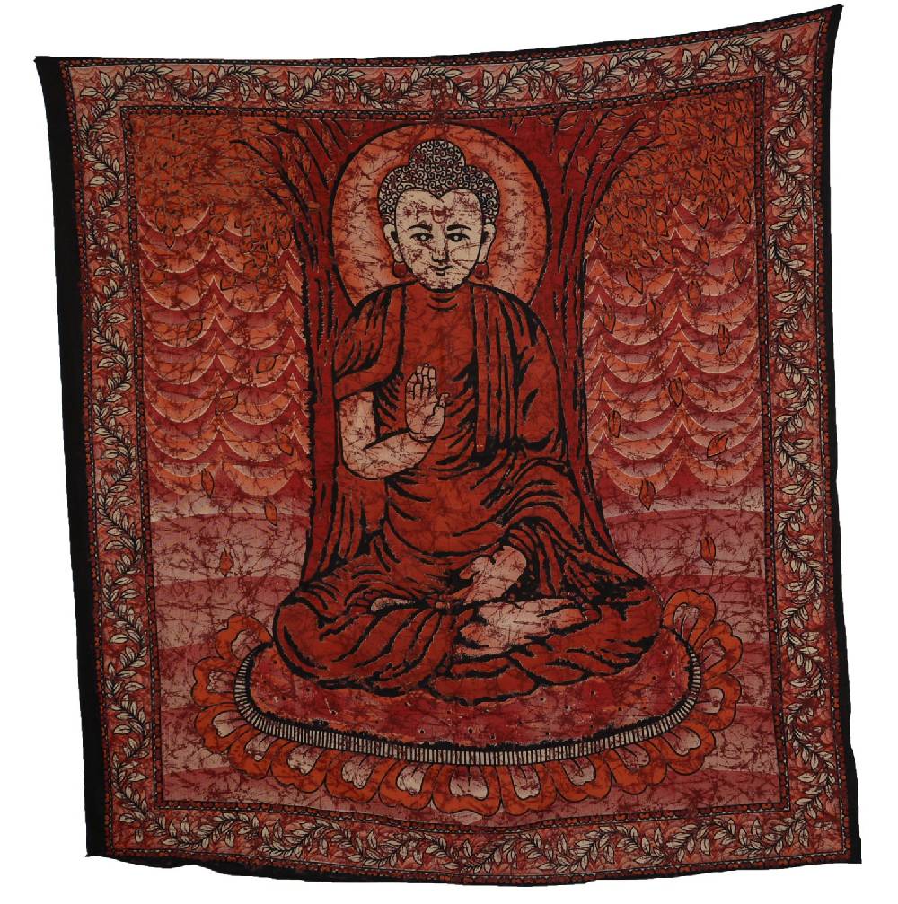Kunst Und Magie Kunst Und Magie Tagesdecke Wandbehang Buddha Batik Tuch Goa 225 X215 Cm