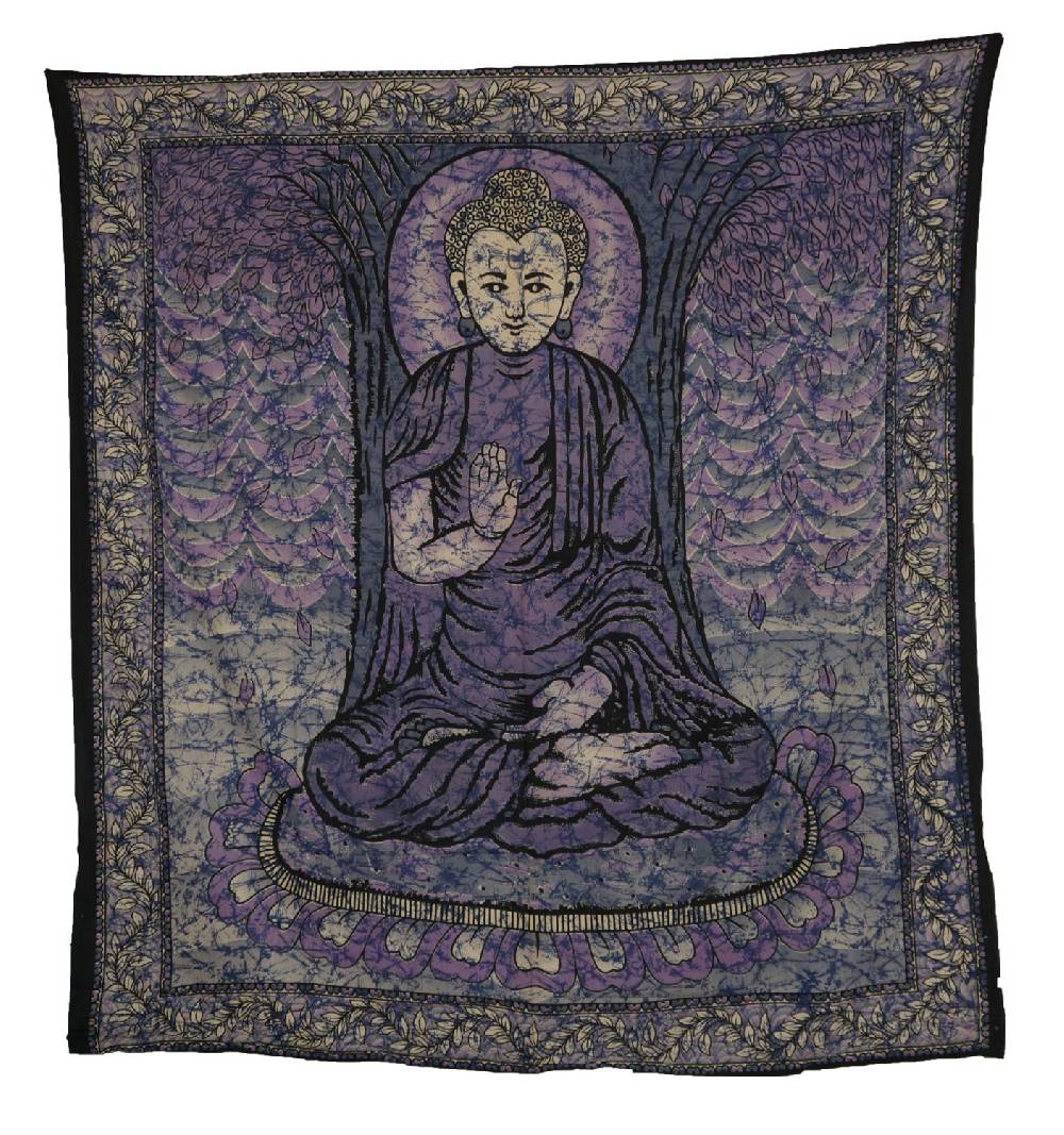 Kunst Und Magie Kunst Und Magie Tagesdecke Wandbehang Buddha Batik Tuch Goa 225 X215 Cm
