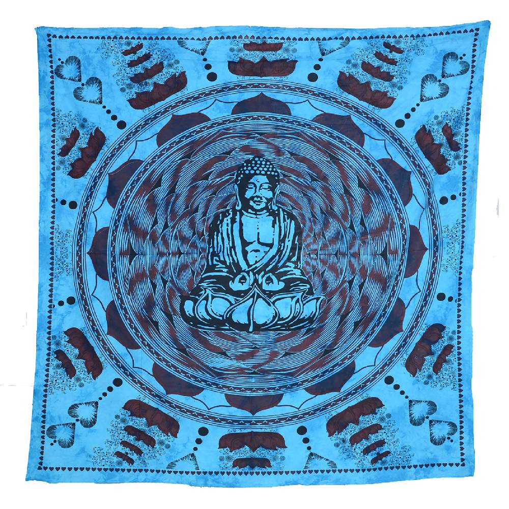 Kunst Und Magie Kunst Und Magie Tagesdecke Wandbehang Buddha Meditation Tuch Goa Ca. 210 X 230 Cm