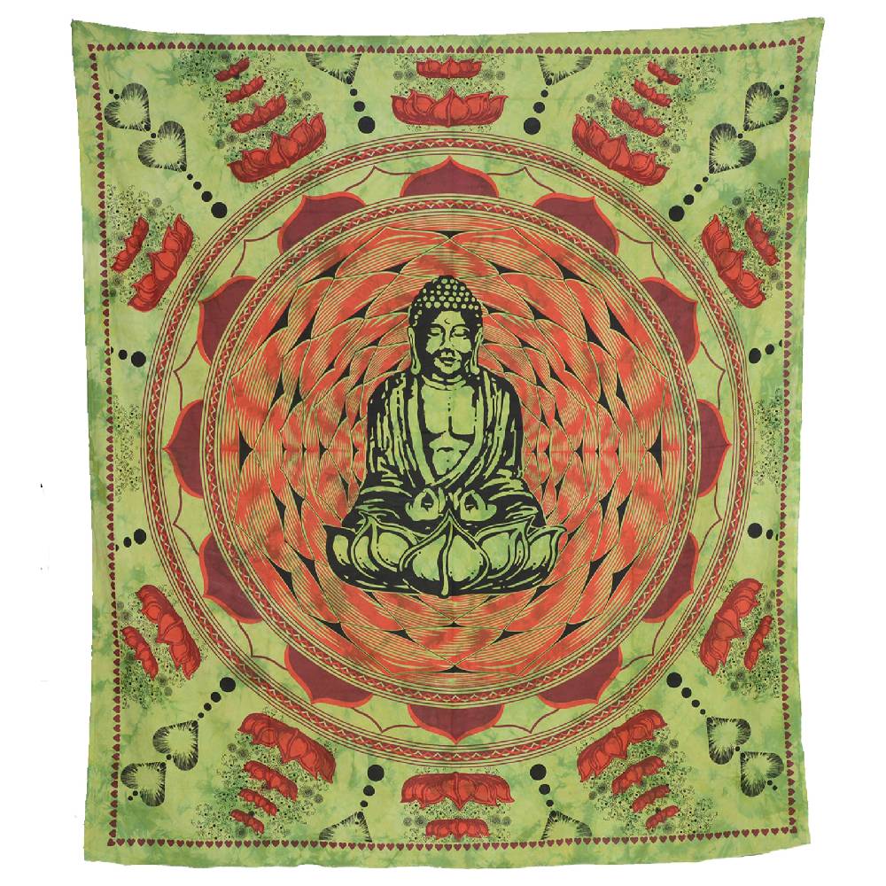 Kunst Und Magie Kunst Und Magie Tagesdecke Wandbehang Buddha Meditation Tuch Goa Ca. 210 X 230 Cm