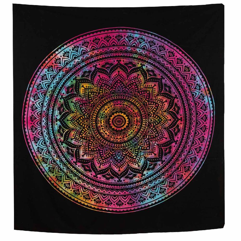 Kunst Und Magie Kunst Und Magie Tagesdecke Wandbehang Bunt Deko Tuch Mandala Bunt Ca. 200 X 230cm