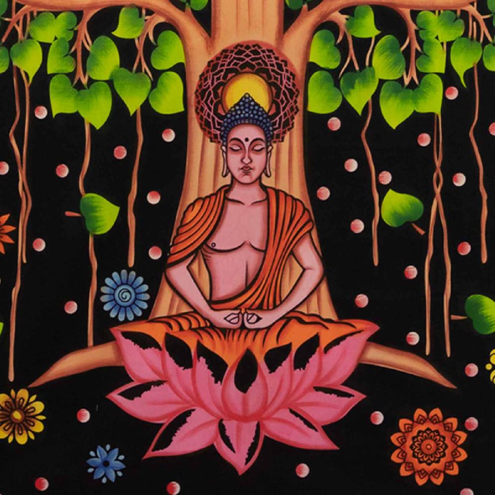 Kunst Und Magie Kunst Und Magie Tagesdecke Wandbehang Deko Chakra BuddhaLebensbaum Meditation UV Aktiv Ca. 200 X 135 Cm