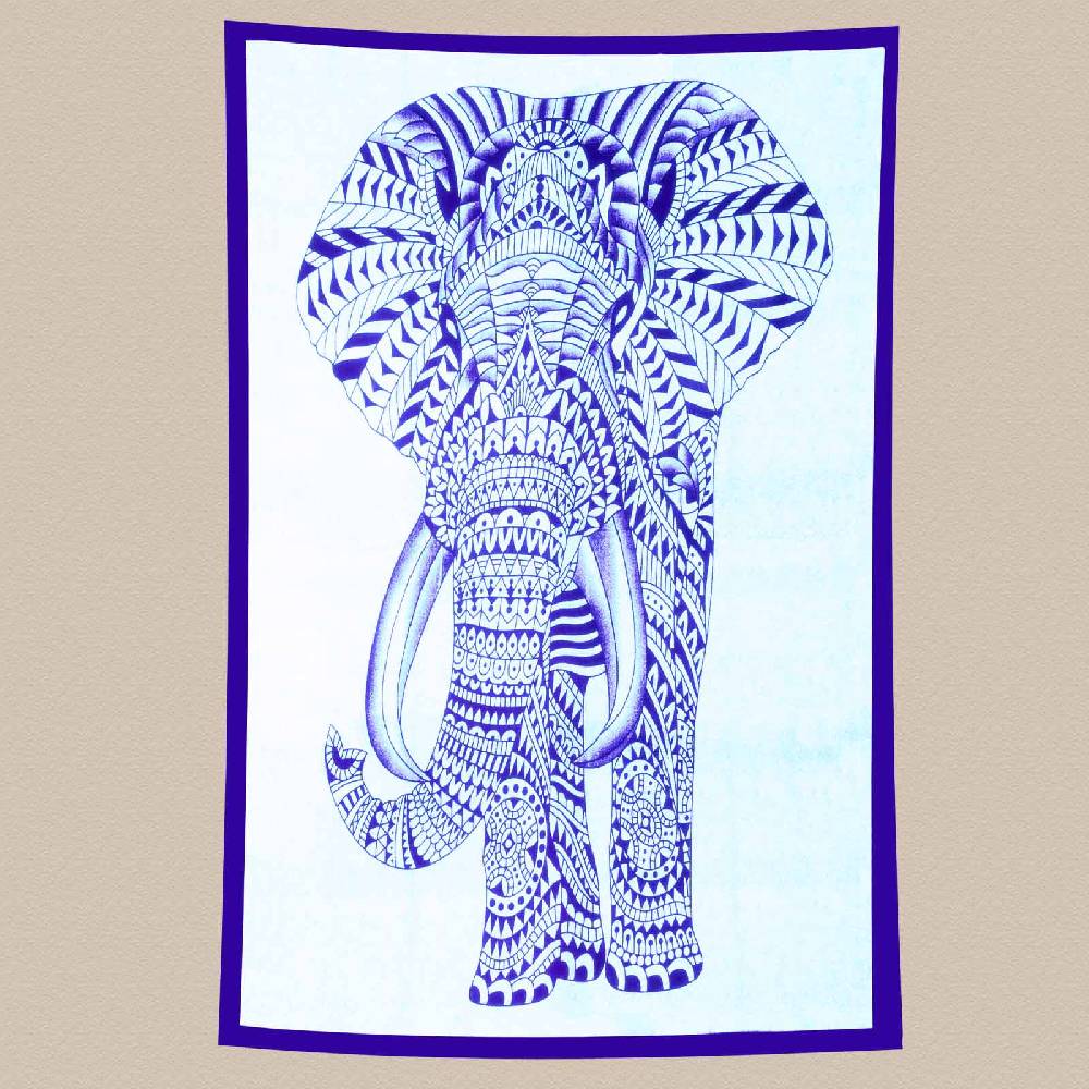 Kunst Und Magie Kunst Und Magie Tagesdecke Wandbehang Deko Tuch Elefant UV Aktiv Ca. 200 X 135 Cm