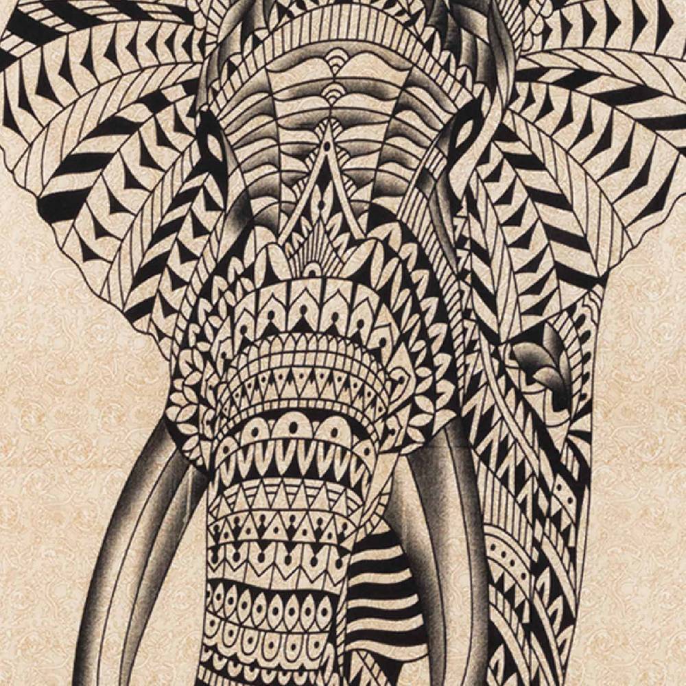 Kunst Und Magie Kunst Und Magie Tagesdecke Wandbehang Deko Tuch Elefant UV Aktiv Ca. 200 X 135 Cm