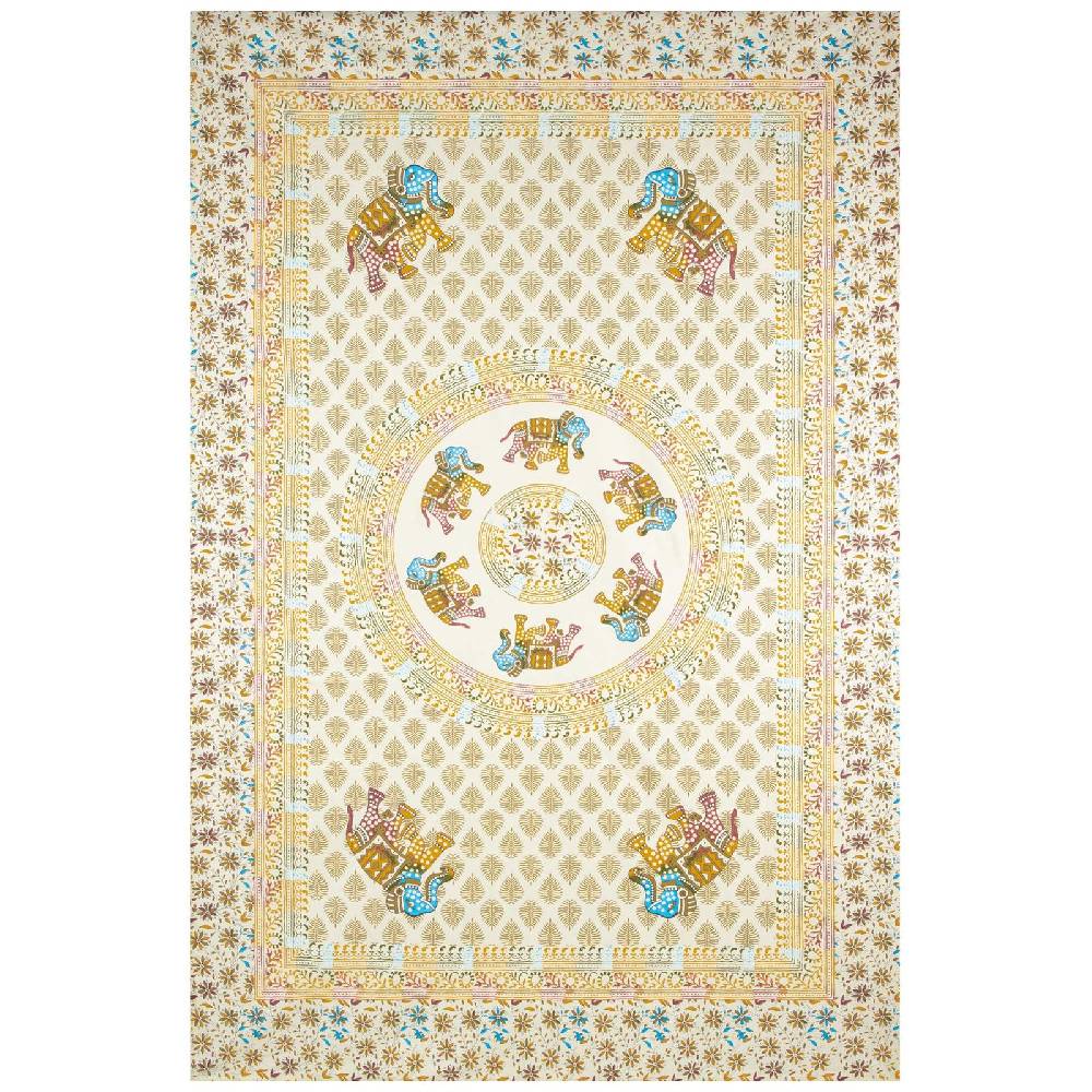 Kunst Und Magie Kunst Und Magie Tagesdecke Wandbehang Deko Tuch Elefant Mandala Ca 135 X 200cm