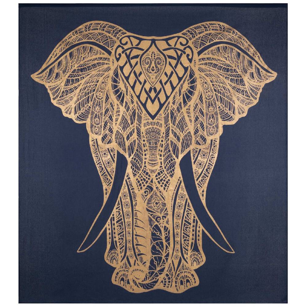 Kunst Und Magie Kunst Und Magie Tagesdecke Wandbehang Deko Tuch Goldener Elefant Ca. 200 X 230cm