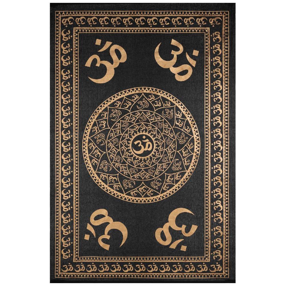 Kunst Und Magie Kunst Und Magie Tagesdecke Wandbehang Deko Tuch Golden Om Ca. 200 X135cm