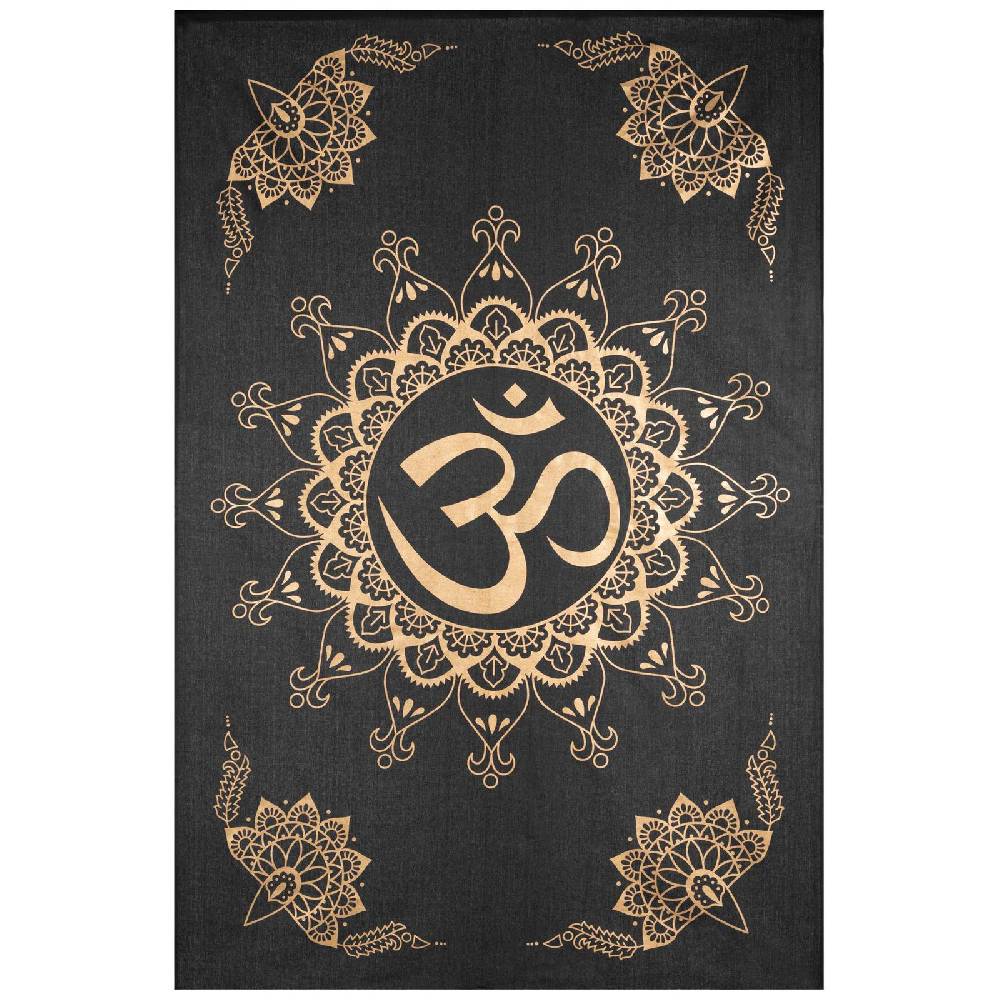 Kunst Und Magie Kunst Und Magie Tagesdecke Wandbehang Deko Tuch Golden Om Ca. 200 X135cm