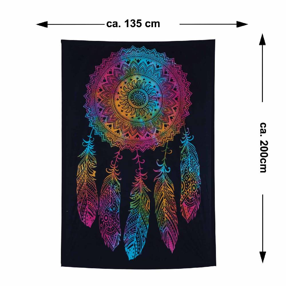 Kunst Und Magie Kunst Und Magie Tagesdecke Wandbehang Deko Tuch Traumfänger Dreamcatcher Ca.200x135cm