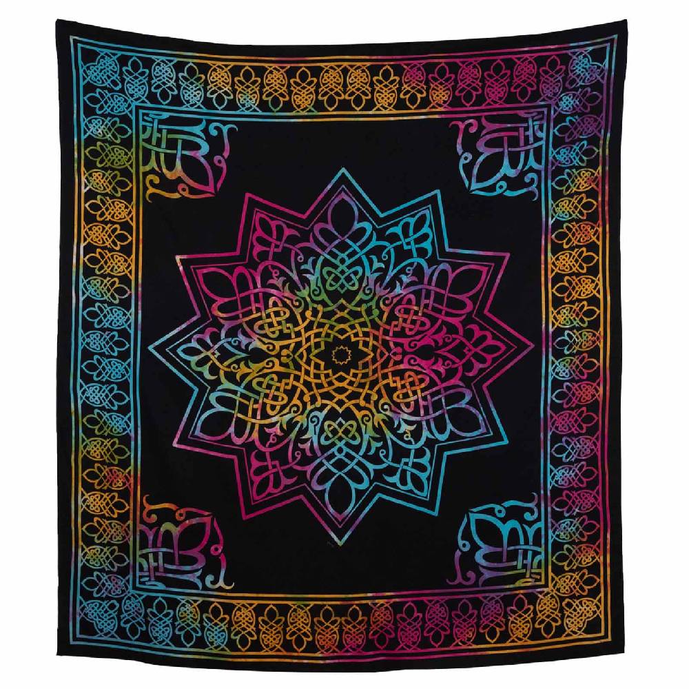 Kunst Und Magie Kunst Und Magie Tagesdecke Wandbehang Stern Deko Star Tuch Mandala Bunt Ca. 200 X 230cm