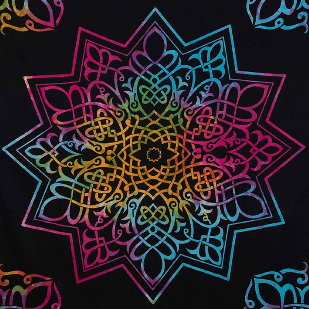 Kunst Und Magie Kunst Und Magie Tagesdecke Wandbehang Stern Deko Star Tuch Mandala Bunt Ca. 200 X 230cm