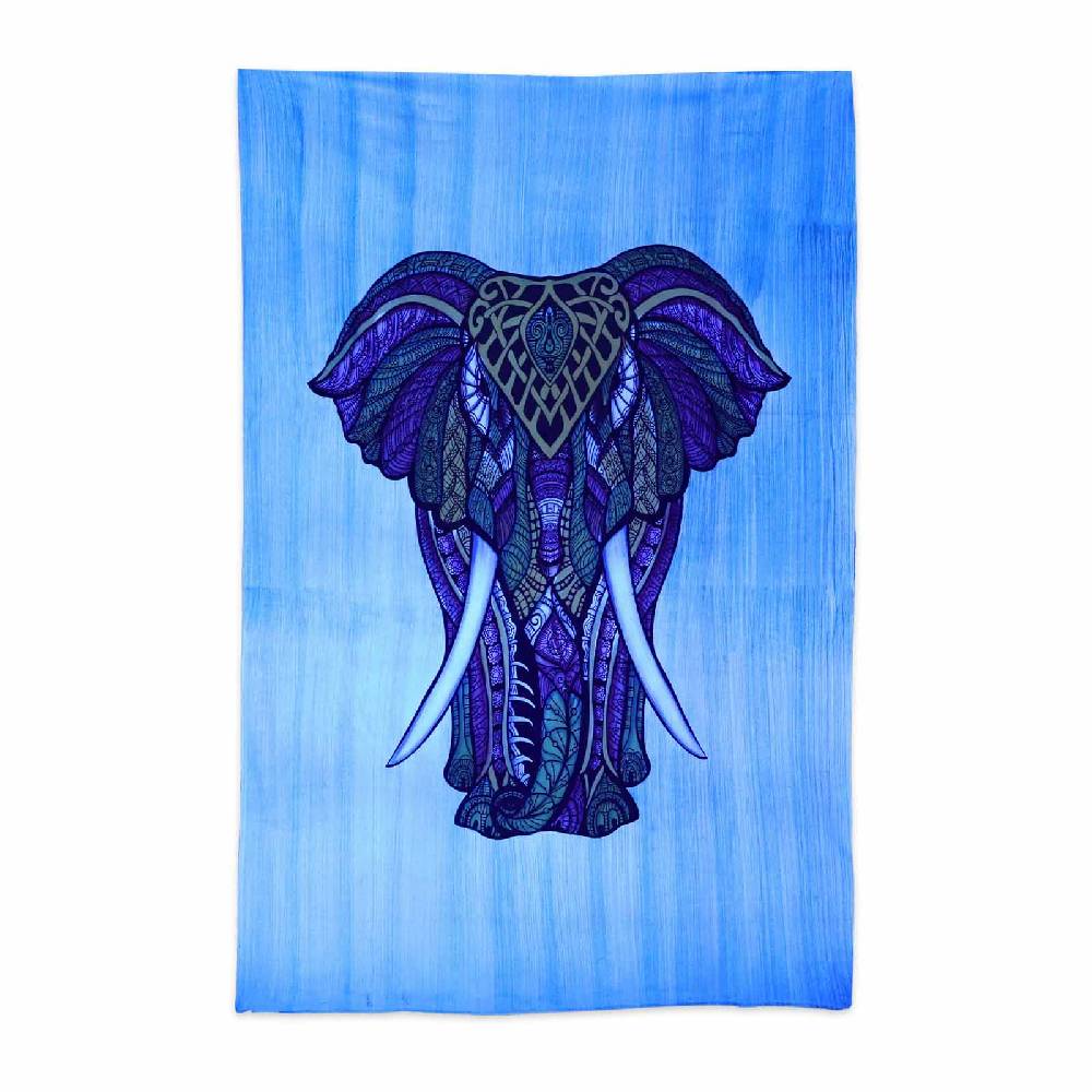 Kunst Und Magie Kunst Und Magie Tagesdecke Wandbehang Tuch Elefant UV Aktiv Ca. 200 X 135 Cm