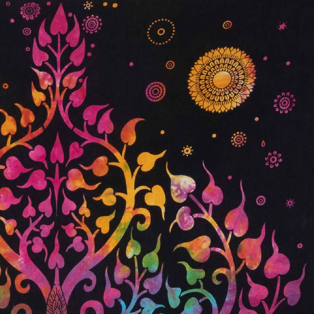 Kunst Und Magie Kunst Und Magie Tagesdecke Wandbehang Tuch Elefanten Mandala Ca. 200 X 135 Cm