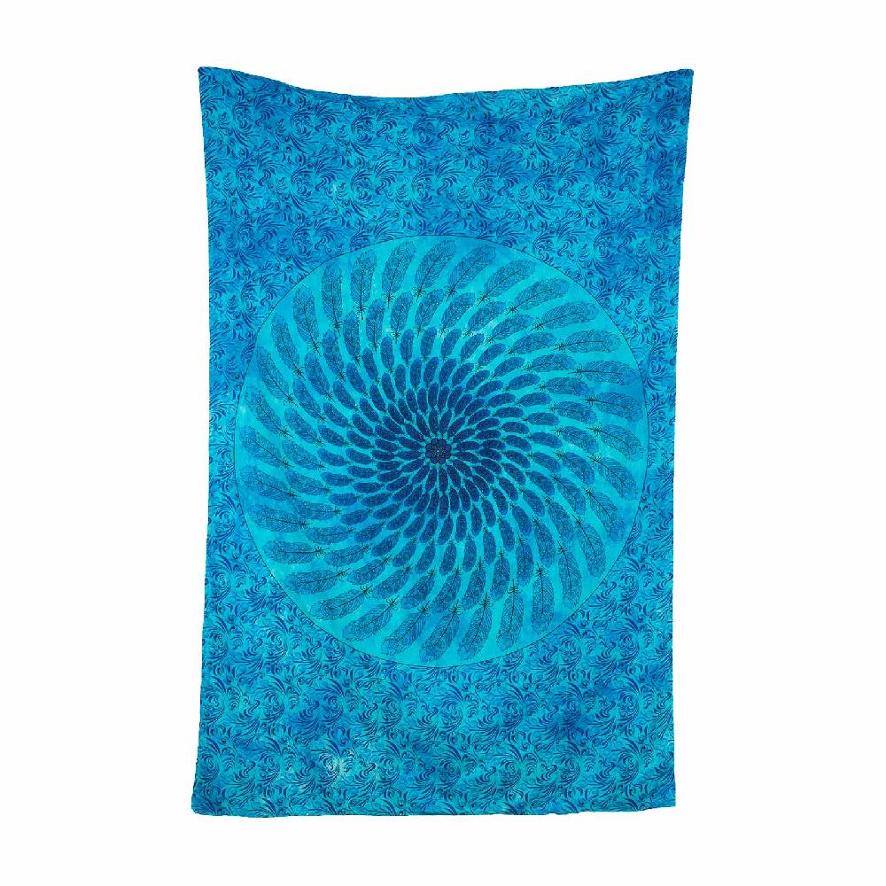 Kunst Und Magie Kunst Und Magie Tagesdecke Wandbehang Tuch Feder Mandala Ca. 200 X 135 Cm