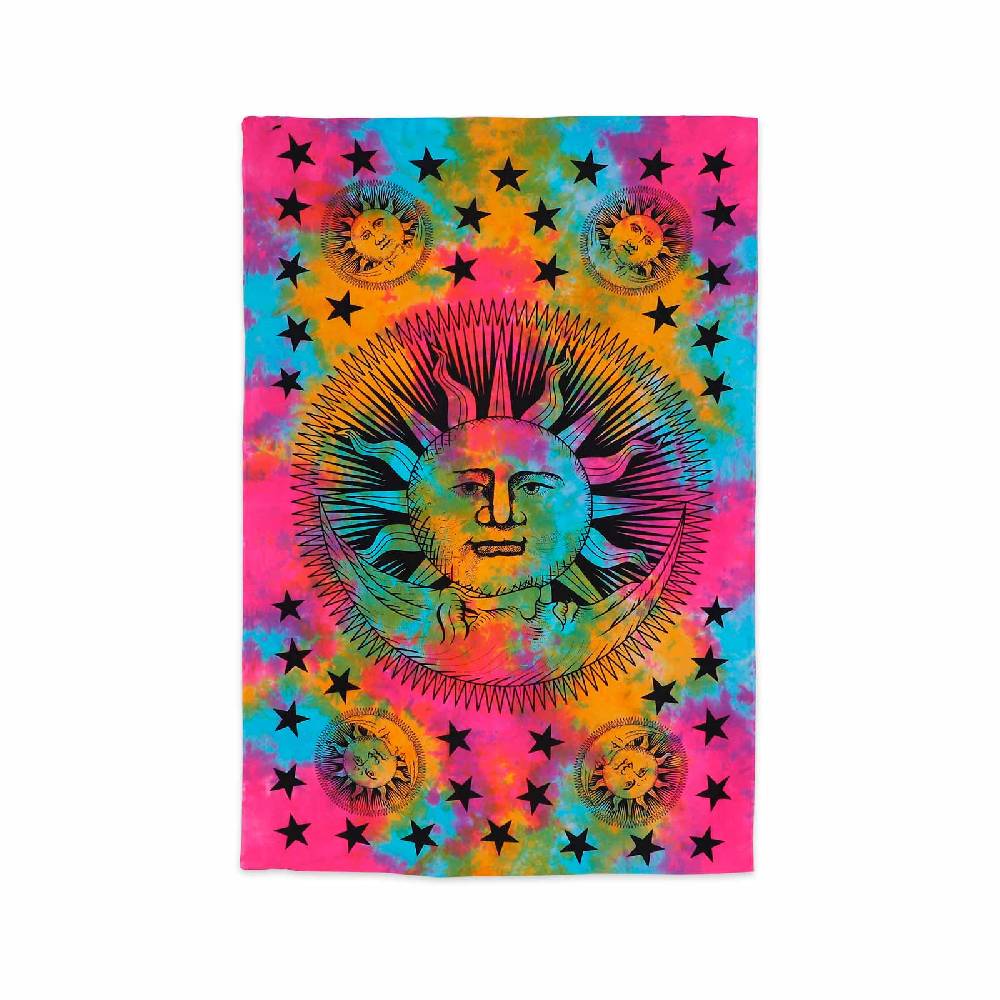 Kunst Und Magie Kunst Und Magie Tagesdecke Wandbehang Tuch Sonne Mond Sterne Ca. 200 X 135 Cm