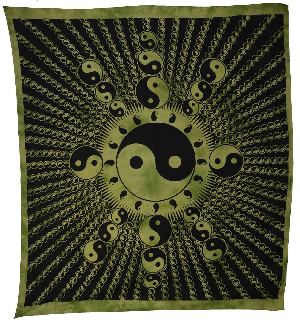Kunst Und Magie Kunst Und Magie Tagesdecke Wandbehang Ying Und Yang Ca. 210 X 235 Cm