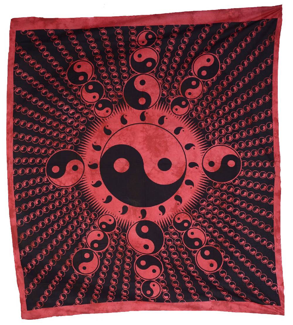 Kunst Und Magie Kunst Und Magie Tagesdecke Wandbehang Ying Und Yang Ca. 210 X 235 Cm
