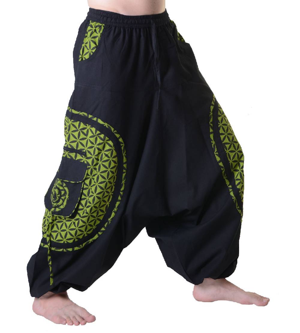 Kunst Und Magie Kunst Und Magie Trendige Haremshose Bunte Muster Goa Hippie Hose Blume Des Lebens