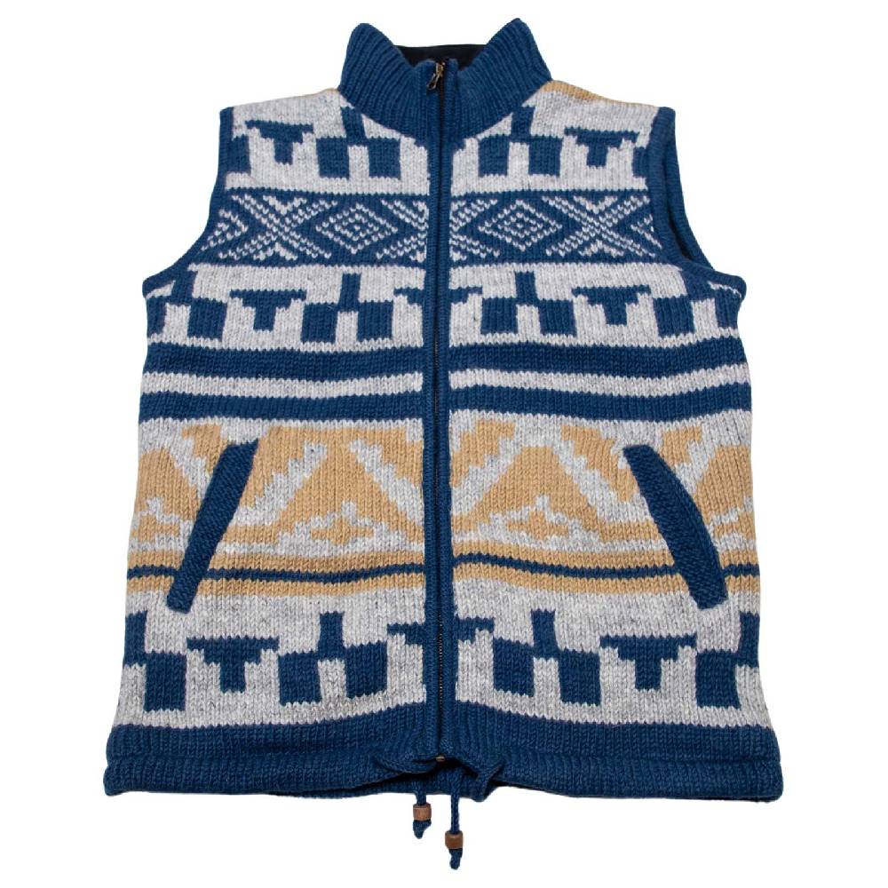 Kunst Und Magie Kunst Und Magie Unisex Gilet Ärmellose Weste Strickweste Aus Wolle Fleecefutter Winter Aztekenmuster