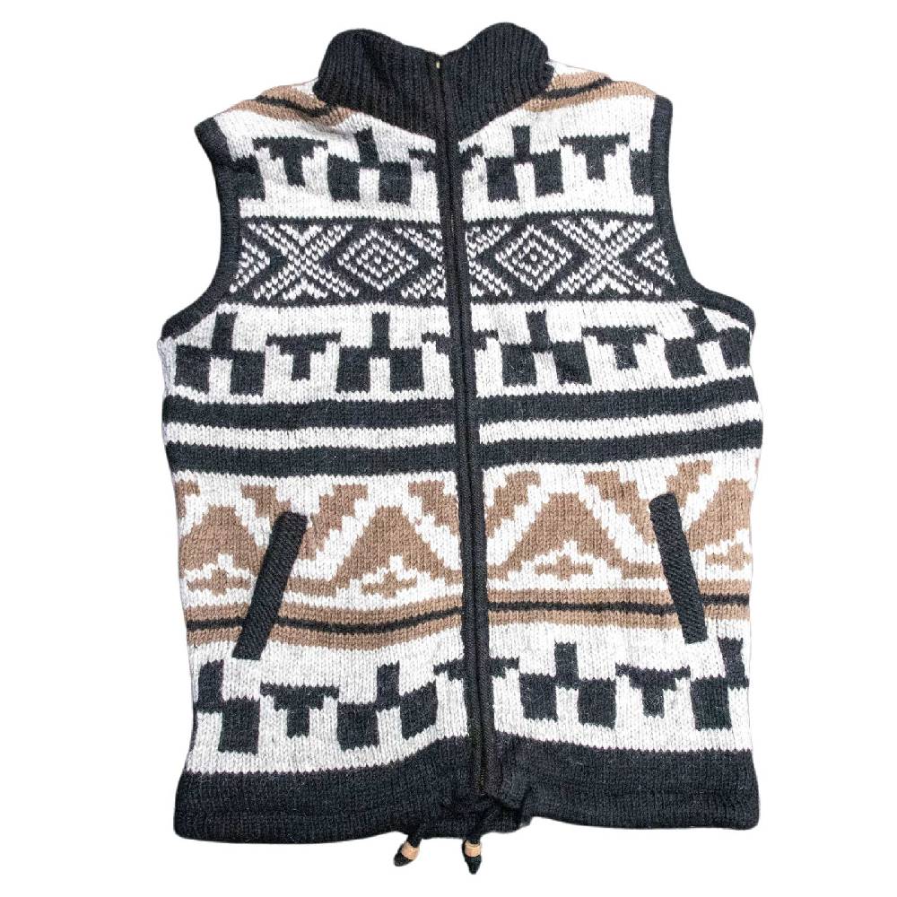 Kunst Und Magie Kunst Und Magie Unisex Strickweste Aus Wolle Mit Warmen Fleecefutter