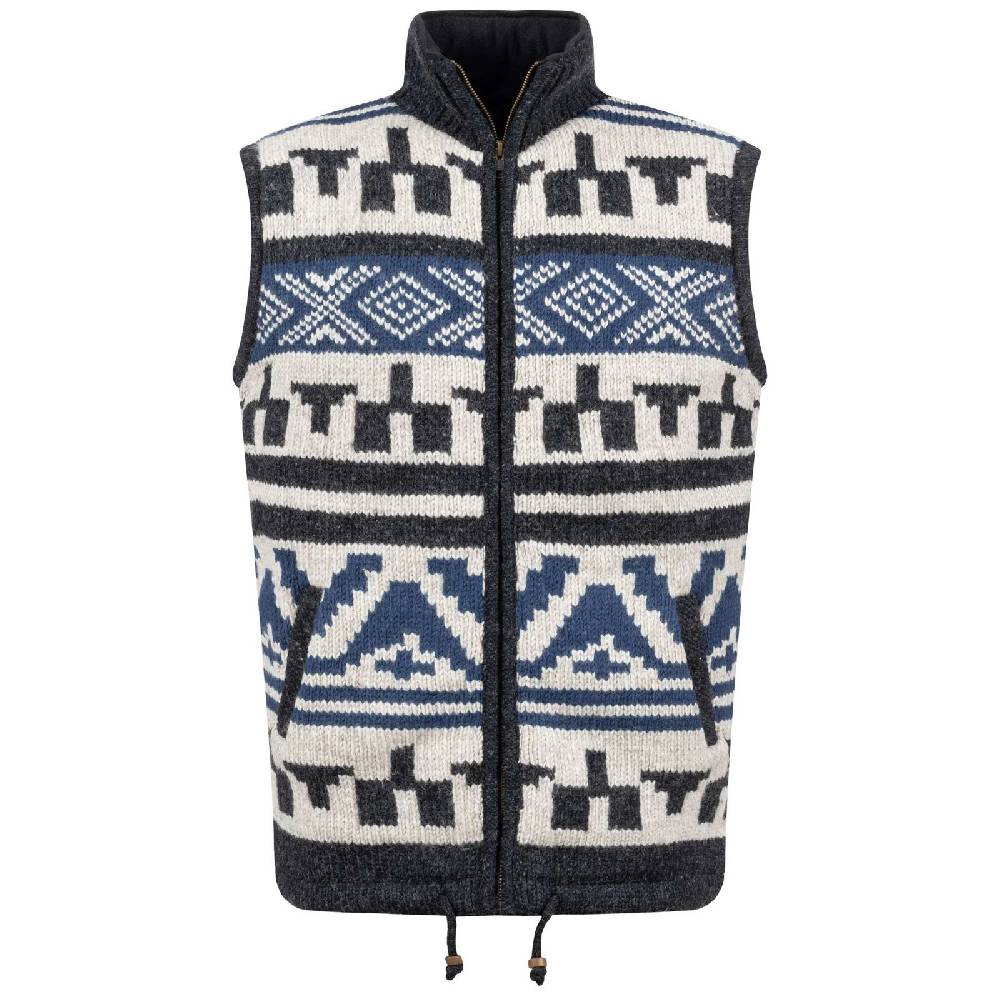 Kunst Und Magie Kunst und Magie Unisex Strickweste aus Wolle mit warmen Fleecefutter