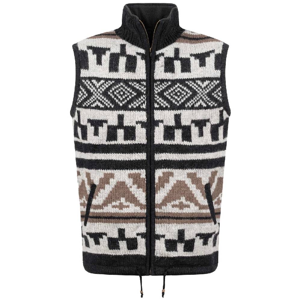 Kunst Und Magie Kunst und Magie Unisex Strickweste aus Wolle mit warmen Fleecefutter