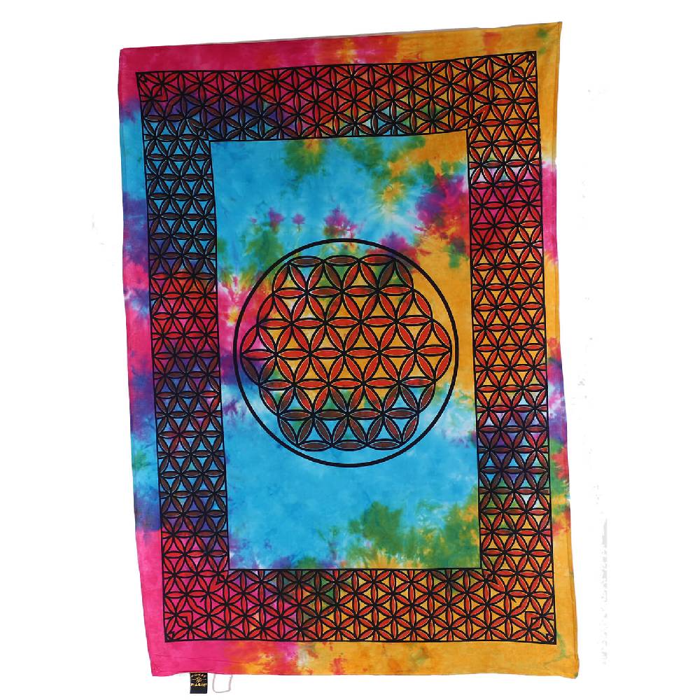 Kunst Und Magie Kunst Und Magie Wandbehang Blume Des Lebens Ca. 105 X 73 Cm Dekotuch