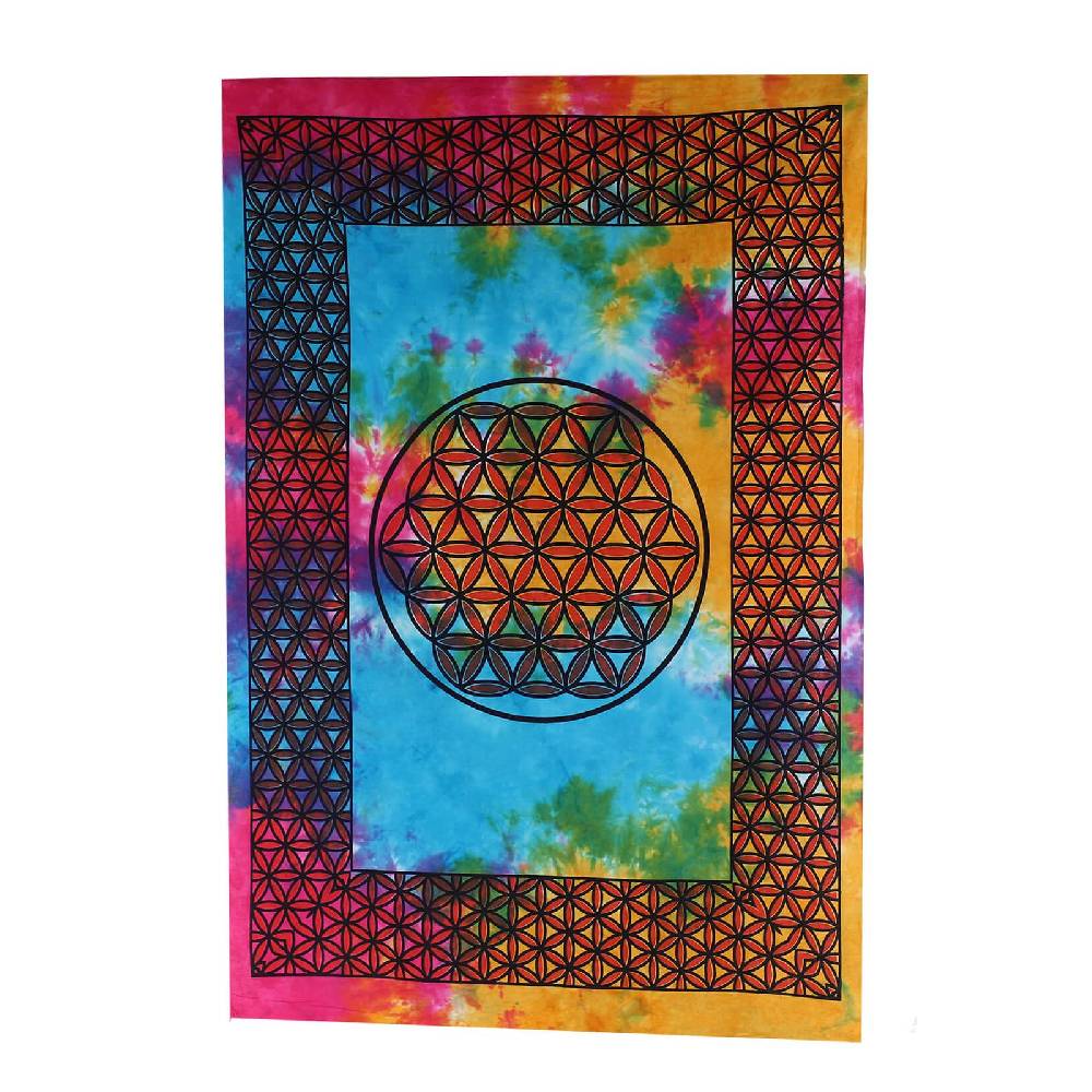 Kunst Und Magie Kunst Und Magie Wandbehang Blume Des Lebens Ca. 105 X 73 Cm Dekotuch