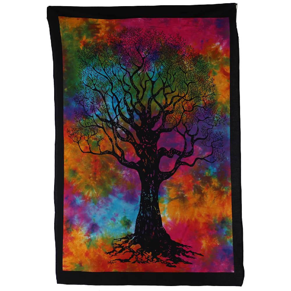 Kunst Und Magie Kunst und Magie Wandbehang bunter Baum Postera.105 x 73 cm Dekotuch