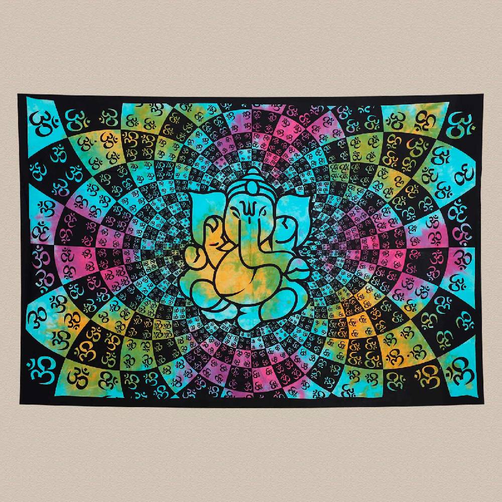 Kunst Und Magie Kunst Und Magie Wandbehang Dekotuch OM Ganesha Ca. 200 Cm X 140 Cm