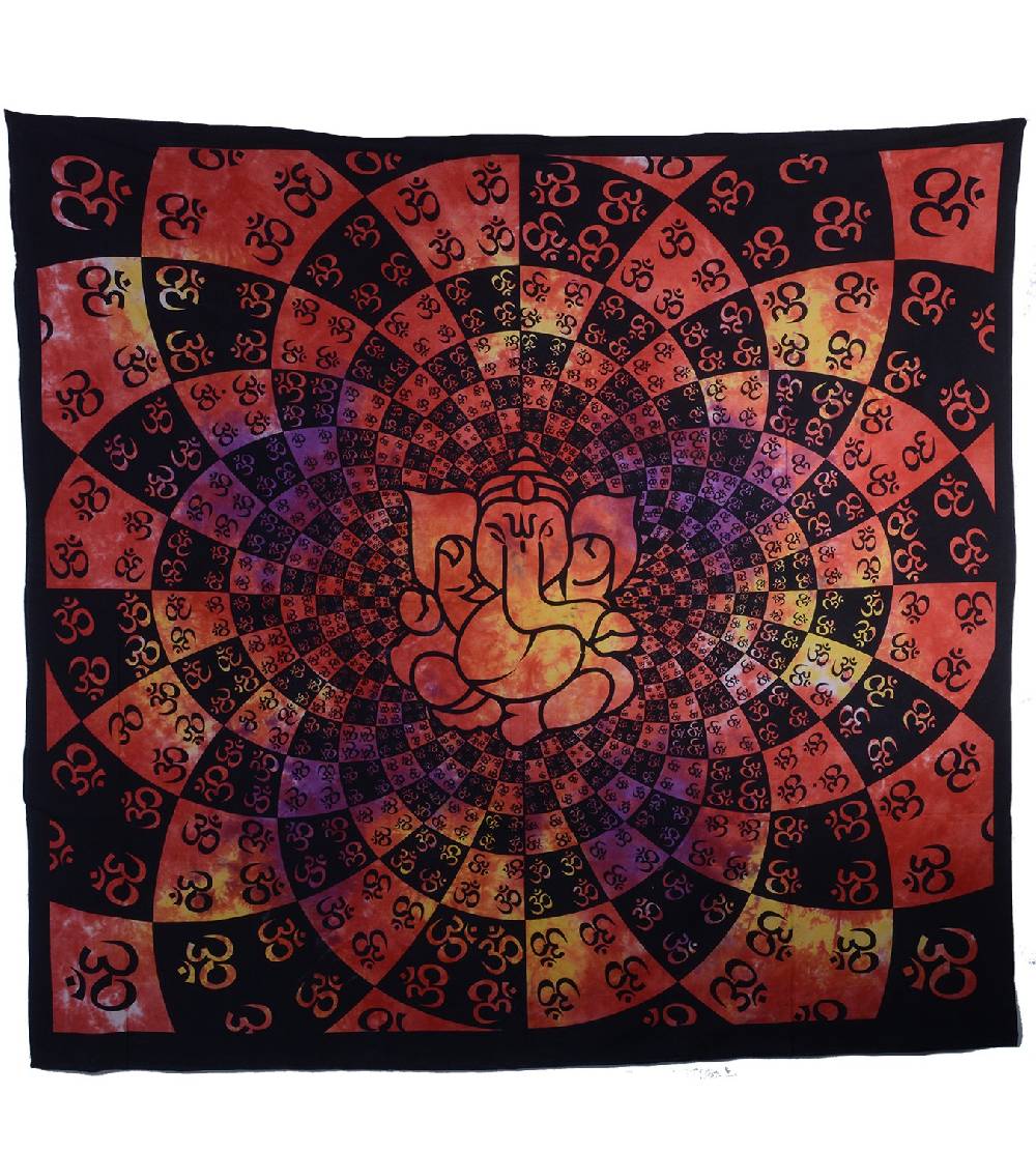 Kunst Und Magie Kunst Und Magie Wandbehang Dekotuch OM Ganesha Ca. 210 X 225 Cm