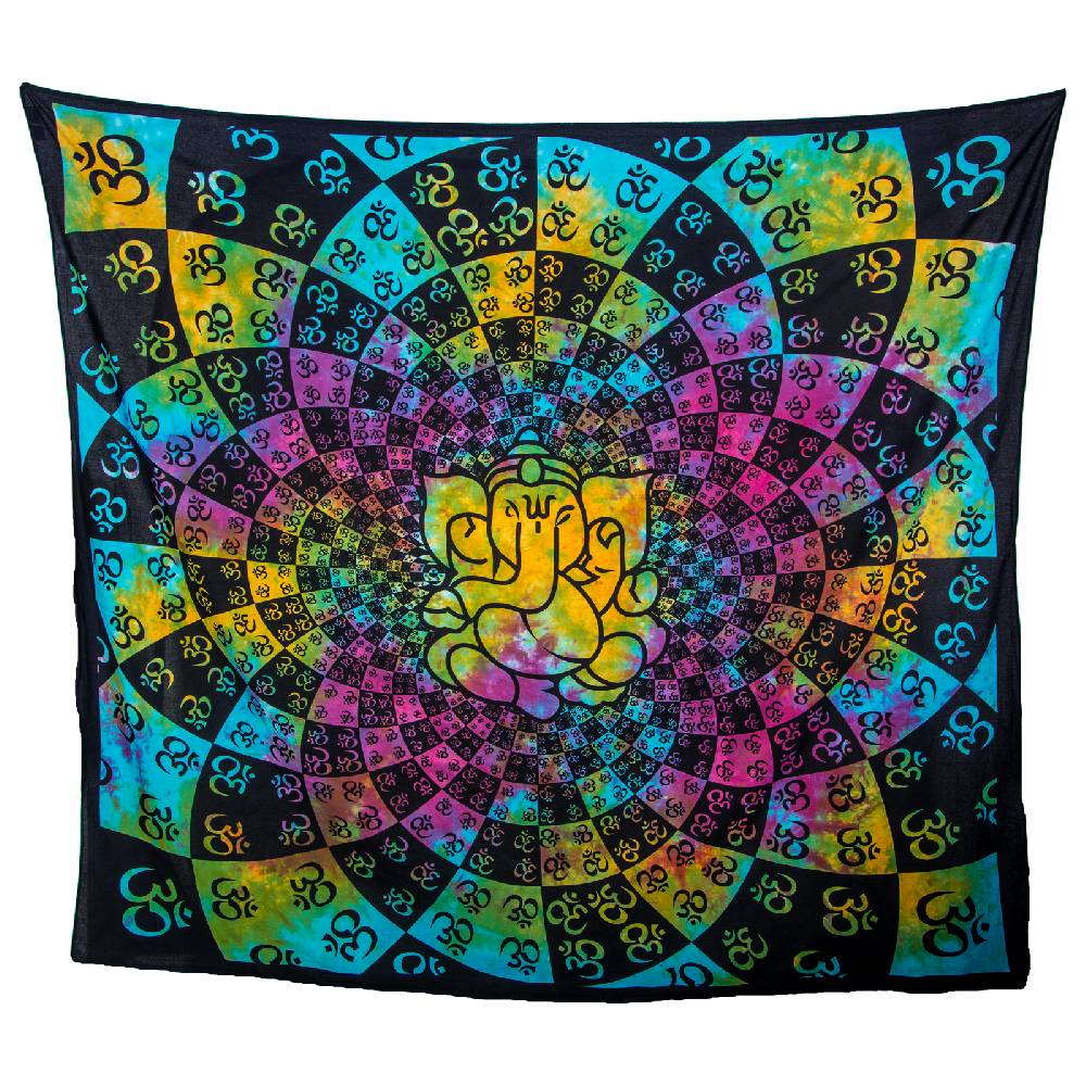 Kunst Und Magie Kunst Und Magie Wandbehang Dekotuch OM Ganesha Ca. 210 X 225 Cm