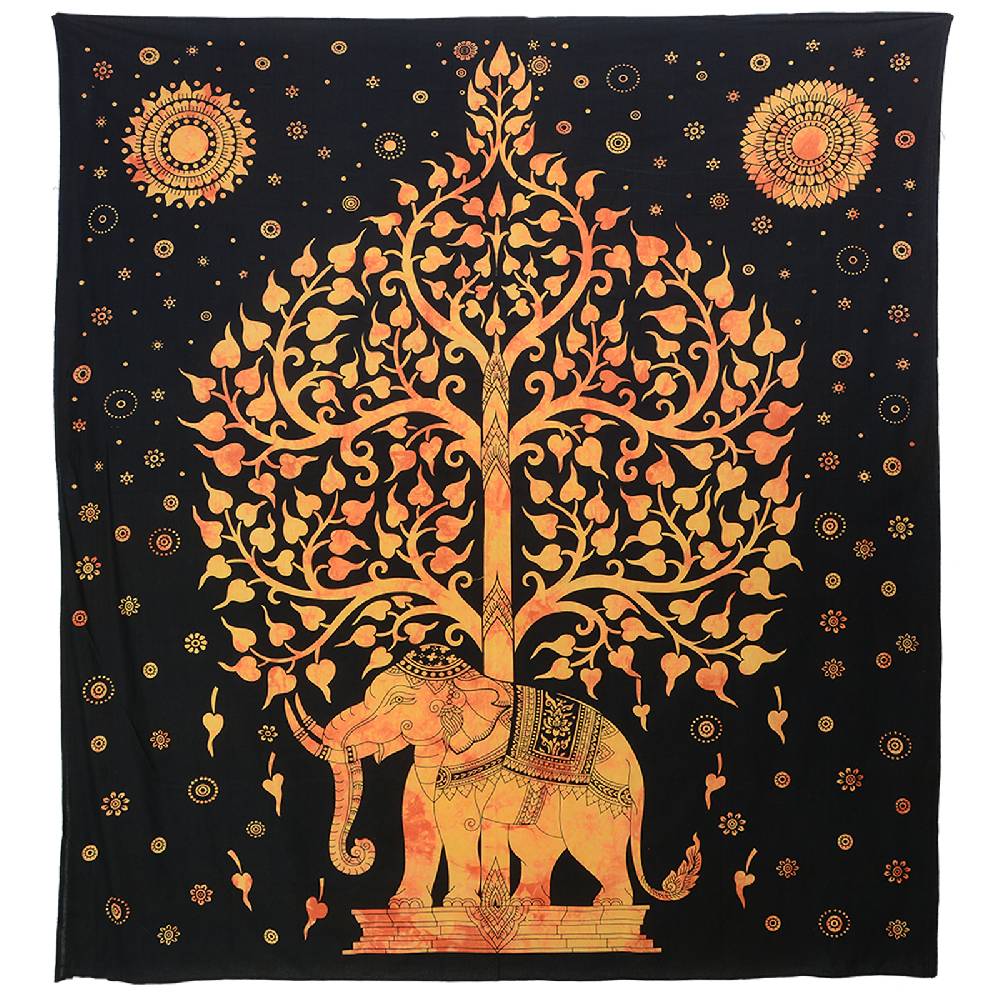 Kunst Und Magie Kunst Und Magie Wandbehang Elefant Und Baum Ca. 230 X 200 Cm