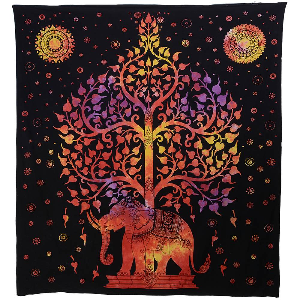 Kunst Und Magie Kunst Und Magie Wandbehang Elefant Und Baum Ca. 230 X 200 Cm