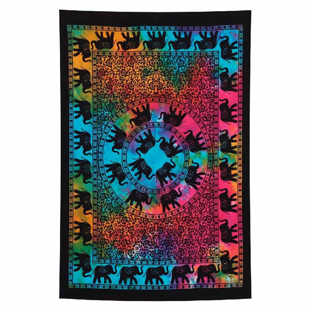 Kunst Und Magie Kunst Und Magie Wandbehang Elefanten Mandala Poster Ca.105 X 73 Cm Dekotuch