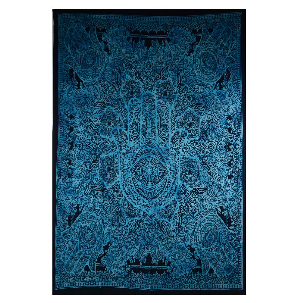 Kunst Und Magie Kunst Und Magie Wandbehang Hand Der Fatima Dekotuch Tagesdecke Hamsa Ca. 200 X 135 Cm