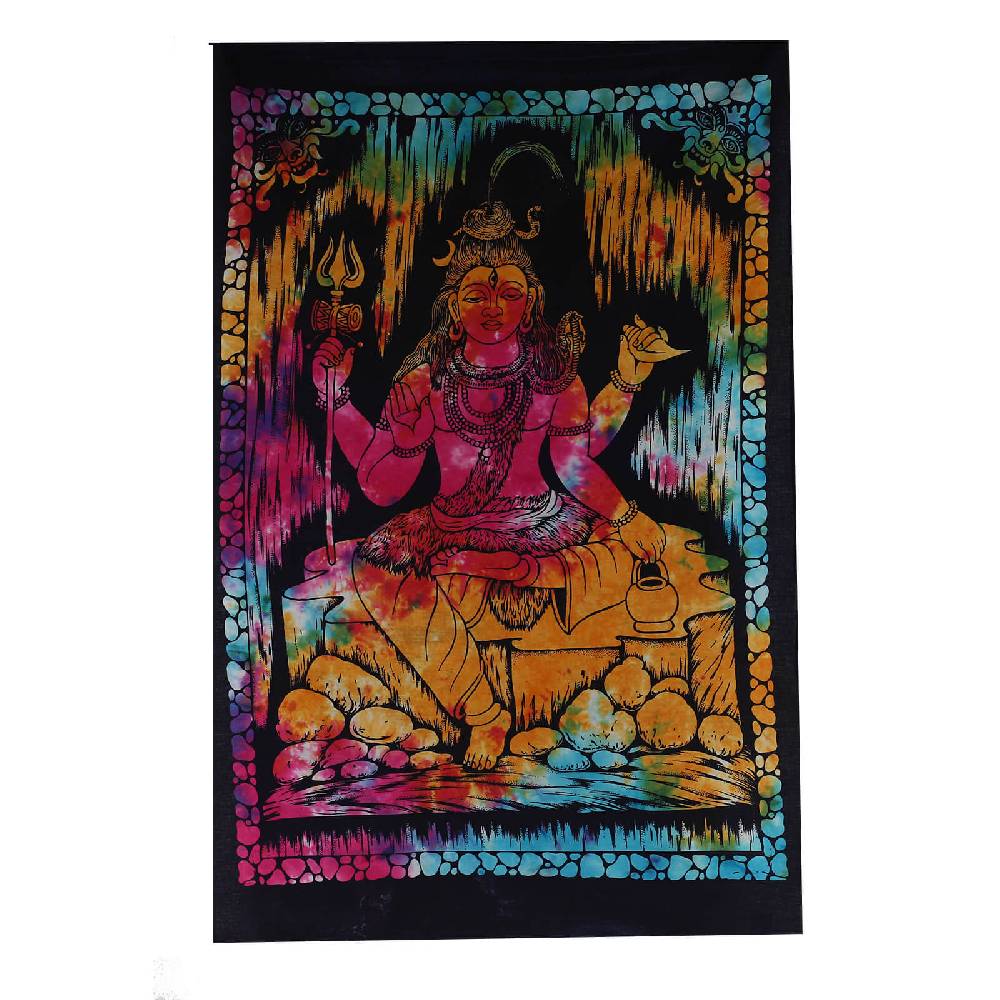 Kunst Und Magie Kunst und Magie Wandbehang Lord Shiva Om ca. 105 x 73 cm