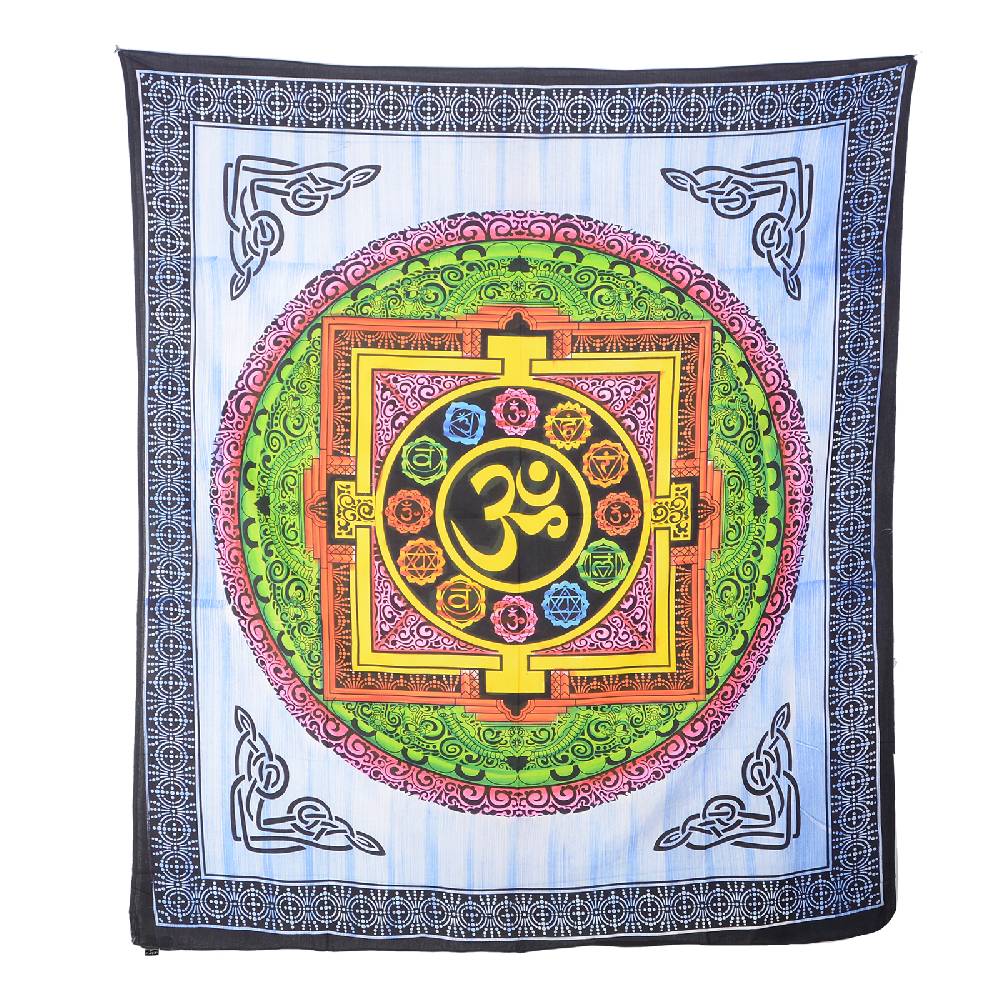 Kunst Und Magie Kunst Und Magie Wandbehang Mandala Om UV-Aktives Dekotuch Ca. 230 X 200 Cm