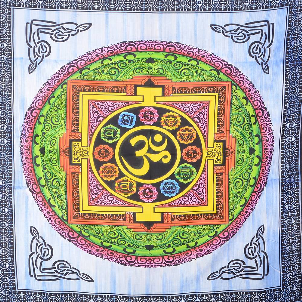 Kunst Und Magie Kunst Und Magie Wandbehang Mandala Om UV-Aktives Dekotuch Ca. 230 X 200 Cm