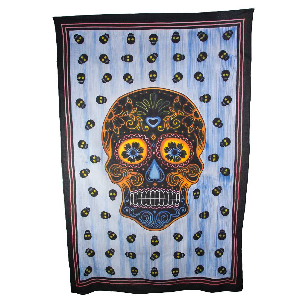 Kunst Und Magie Kunst und Magie Wandbehang mehrfarbig La Catrina Schädel ca. 200 x 135 UV Aktiv