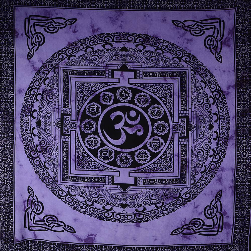 Kunst Und Magie Kunst Und Magie Wandbehang Om Mandala Ca. 235 X 205 Cm