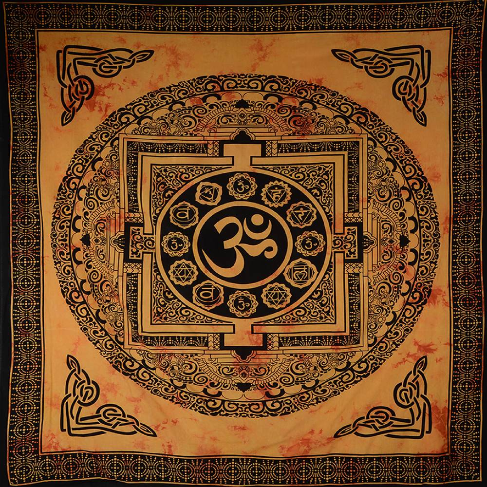 Kunst Und Magie Kunst Und Magie Wandbehang Om Mandala Ca. 235 X 205 Cm