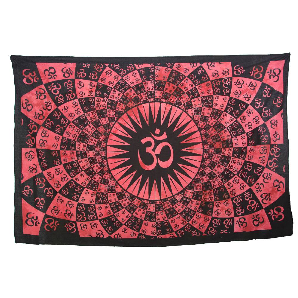 Kunst Und Magie Kunst Und Magie Wandbehang OM Mandala Karo Ca. 135 X 200