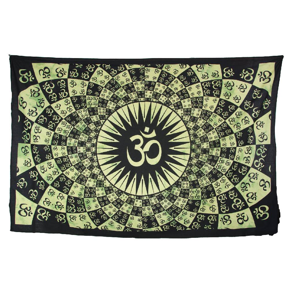 Kunst Und Magie Kunst und Magie Wandbehang OM Mandala Karo ca. 135 x 200