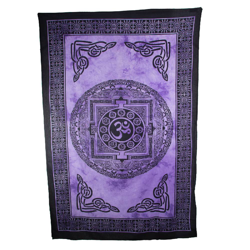 Kunst Und Magie Kunst Und Magie Wandbehang OM Mantra Knoten Verschiedene Farben Ca. 200 X 135 Cm